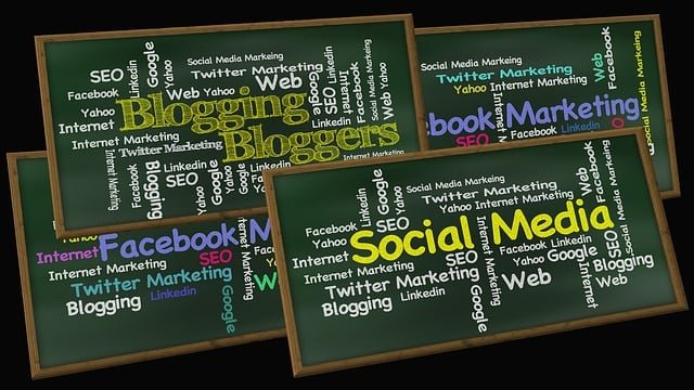 image of social media marketing and SEO showing blog advertisement